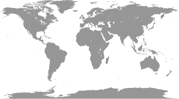 World map blank without borders